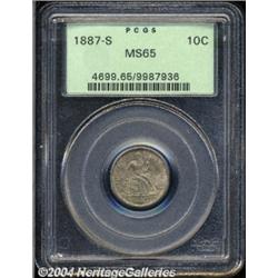 1887-S 10C MS65 PCGS.
