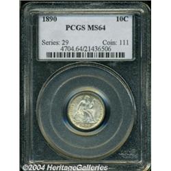 1890 10C MS64 PCGS.