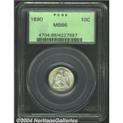 1890 10C MS66 PCGS.