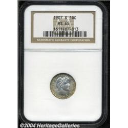 1907-S 10C MS65 NGC.