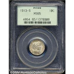 1913-S 10C MS65 PCGS.