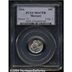 1916 10C MS67 Full Bands PCGS.