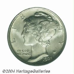 1921 10C MS65 Full Bands PCGS.