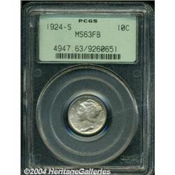 1924-S 10C MS63 Full Bands PCGS.