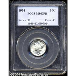 1934 10C MS67 Full Bands PCGS.
