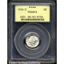1934-D 10C MS66 Full Bands PCGS.