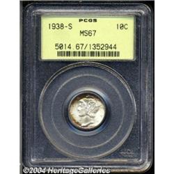 1938-S 10C MS67 PCGS.