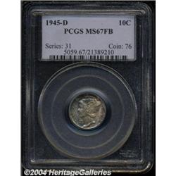 1945-D 10C MS67 Full Bands PCGS.