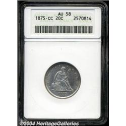 1875-CC 20C AU58 ANACS.