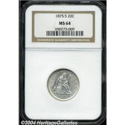 1875-S 20C MS64 PCGS.