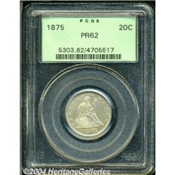1875 20C PR62 PCGS.
