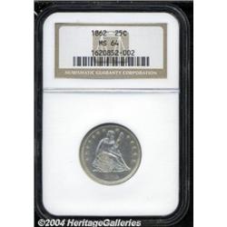 1862 25C MS64 NGC.