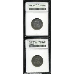 1868 25C XF45 ANACS,