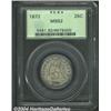 Image 1 : 1872 25C MS62 PCGS.