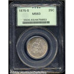 1875-S 25C MS63 PCGS.