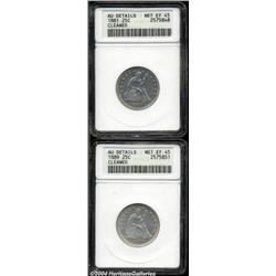 1881 25C --Cleaned--ANACS, AU Details, Net XF45,