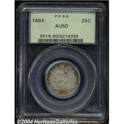 1884 25C AU50 PCGS.