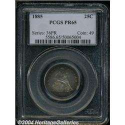 1885 25C PR65 PCGS.