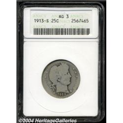 1913-S 25C AG3 ANACS.
