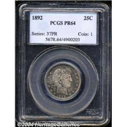 1892 25C PR64 PCGS.