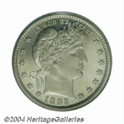 1893 25C PR66 Deep Cameo PCGS.