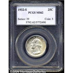 1932-S 25C MS62 PCGS.