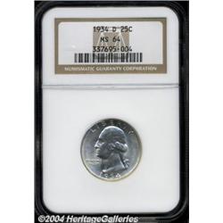 1934-D 25C MS64 NGC.