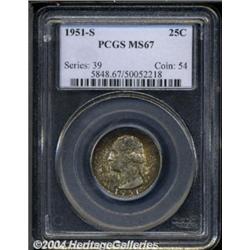1951-S 25C MS67 PCGS.