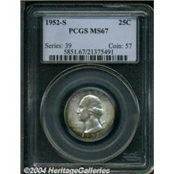1952-S 25C MS67 PCGS.