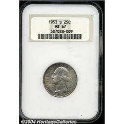 1953-S 25C MS67 NGC.
