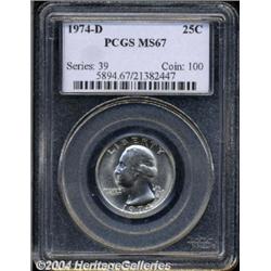 1974-D 25C MS67 PCGS.