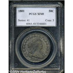 1801 50C XF40 PCGS.