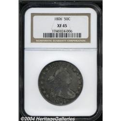 1806 50C Pointed 6, Stem XF45 NGC.