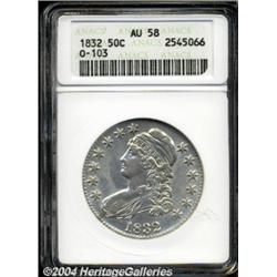 1832 50C Small Letters AU58 ANACS.