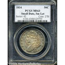 1834 50C Small Date, Small Letters MS63 PCGS.