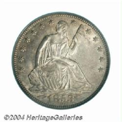 1853 50C Arrows and Rays MS64 PCGS.