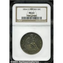 1854-O 50C Arrows MS62 NGC.
