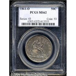 1861-O 50C MS62 PCGS.