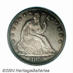 1873-CC 50C No Arrows AU55 PCGS.