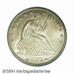 1873-CC 50C Arrows AU58 PCGS.