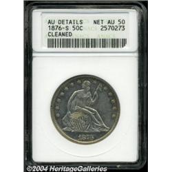 1876-S 50C --Cleaned--ANACS. AU Details, Net AU50.