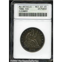1886 50C --Cleaned--ANACS. AU Details, Net XF45.