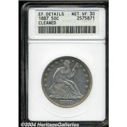 1887 50C --Cleaned--ANACS. XF Details, Net VF30.