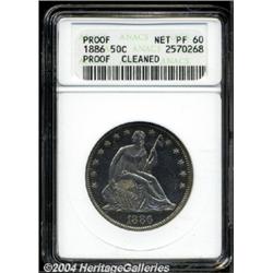 1886 50C --Cleaned--ANACS. Net PR60.