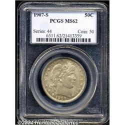 1907-S 50C MS62 PCGS.