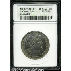 1908-D 50C --Cleaned--ANACS. AU Details, Net AU50.