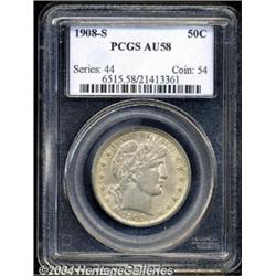 1908-S 50C AU58 PCGS.