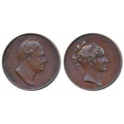 William IV Coronation,  Copper Medal,  1831