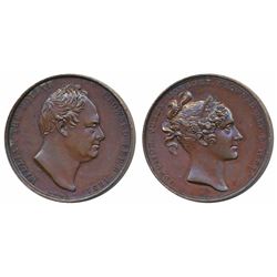 William IV Coronation,  Copper Medal,  1831