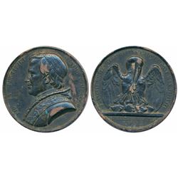 Papal Copper Medal,  Pius IX (Giovanni Maria Mastai Ferretti)